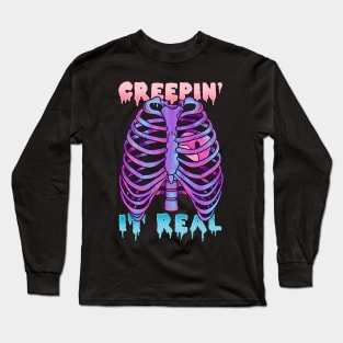 Creepin It Real I Creepy Cute Soft Grunge graphic Long Sleeve T-Shirt